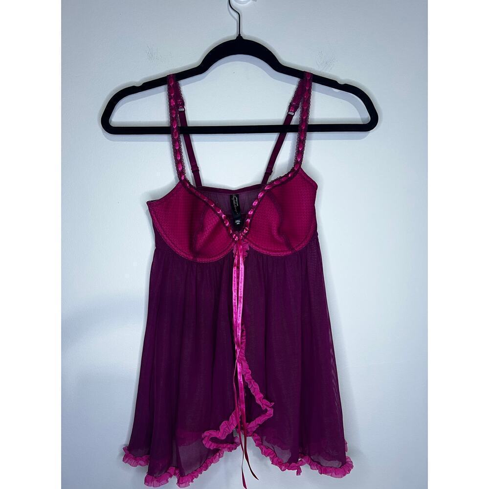 Vintage Victoria’s Secret, purple and pink lingerie top size 36B